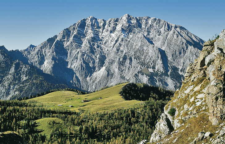 a Watzmann, watzmannostwand, Berchtesgaden nemzeti park, szilárd, Massif, Berchtesgaden Alpok, nézet