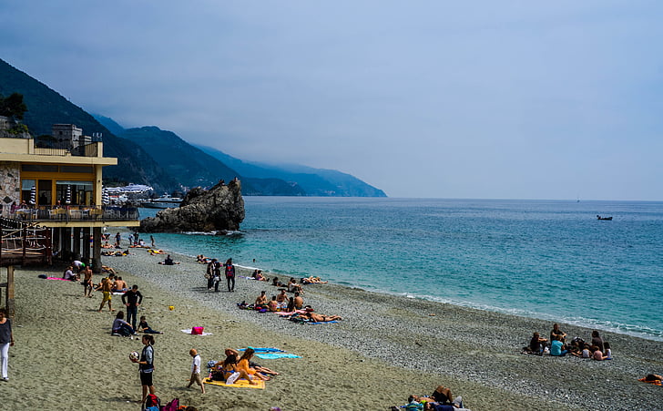 Чинкве Тере, Италия, плаж, Амалфи крайбрежие, живописна, бреговата линия, брегова линия