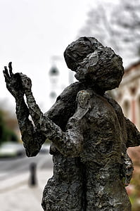 statue, coppia, amore, danza, bronzo, Yerres, Francia