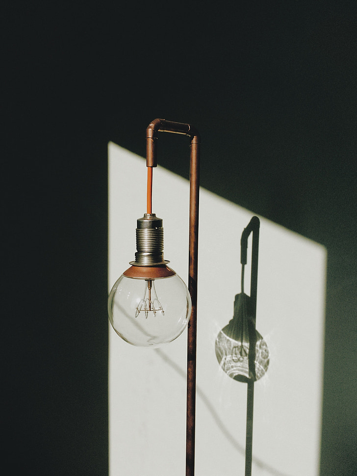 lamp, copper, light bulb, light, sun, lighting