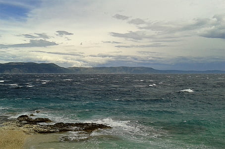 Croatie (Hrvatska), mer, vague, eau, vacances, Côte, vers l’avant