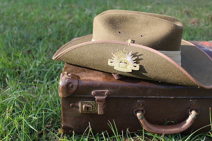 Australia, Angkatan Darat, Anzac, Memorial, militer, khaki, topi