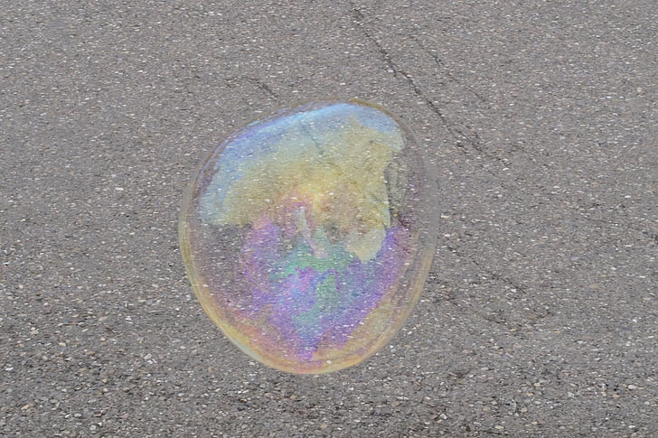 soap bubble, float, asphalt, transient, shimmer, airy, ease