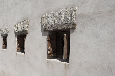 window, wall, white, home, shutter, old, farmhouse