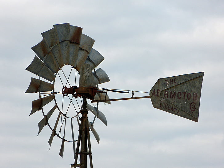 vindsnurra, Texas, USA, lämna, Windmill