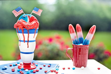 четвертого липня, 4 липня, День незалежності, червоний білий і синій, святкування, Липень, 4-й
