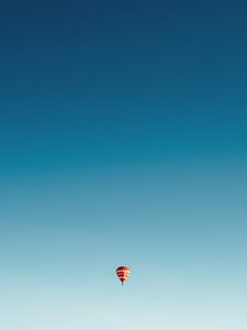 langit, balon, terbang, minimal, perjalanan, Pariwisata, musim panas
