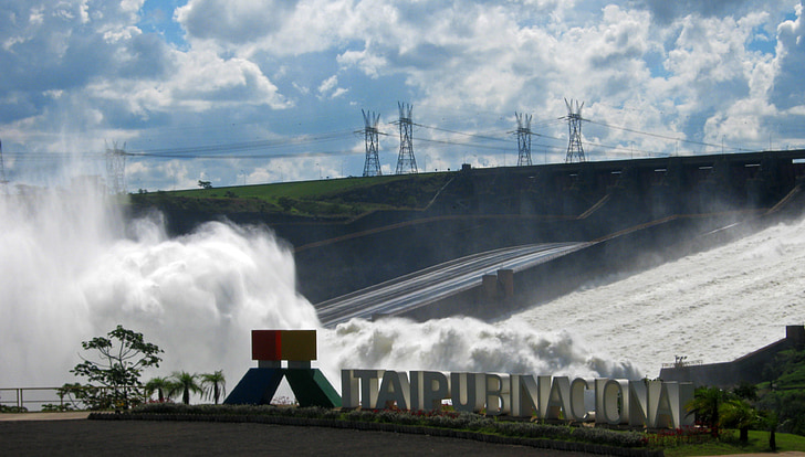 Itaipu, canale di scarico, acqua, energia, luce, trasmissione, sostenibilità