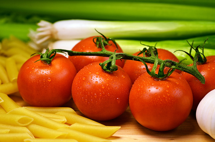 köögiviljad, värske, tomatid, värsked köögiviljad, toidu, punane, terve