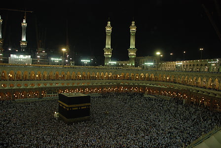 Mekka, Hajj, folk, gruppe, personer, crowd, møde