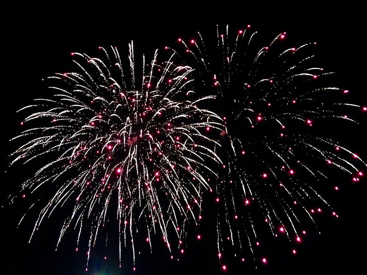 focuri de artificii, racheta, noapte, Sylvester, Ajunul Anului Nou, cer, rachete pentru focuri de artificii