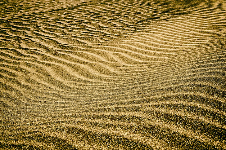 ørkenen, Wen lu, gull, sand, sanddyne, natur, mønster