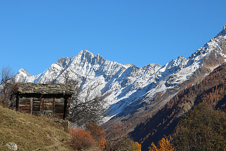 Švýcarsko, Lötschental, alpské, Valais, Alp, Alm