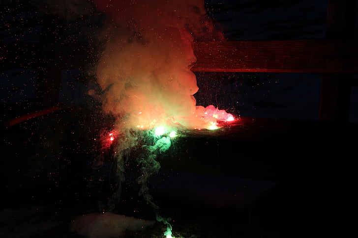 new year's eve, explosion, pyrotechnics, fireworks, rocket, lights, night