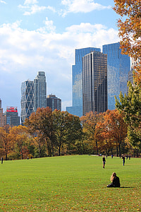 Central park, New york, Manhattan, lening, gebouw, het platform, NYC
