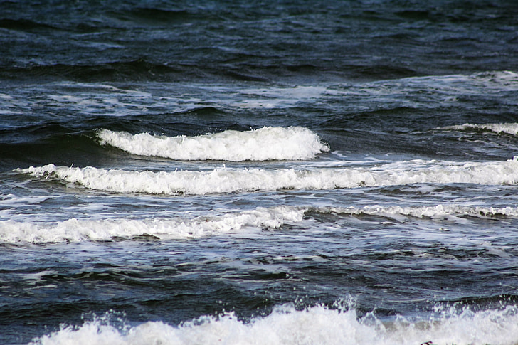 water, wave, foam, sea, head, background, wave motion
