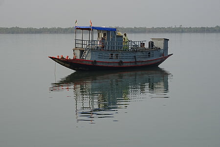 csónak, Sundarbans, erdő, folyó, Poiplie Ramsar, UNESCO, Világörökség