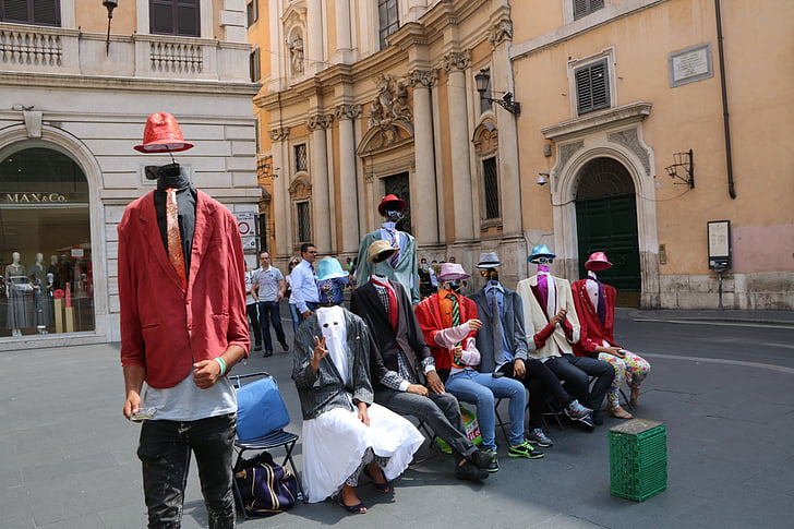 ljudi, Italija, Rim, ulica, prijetno, zabava, krajine
