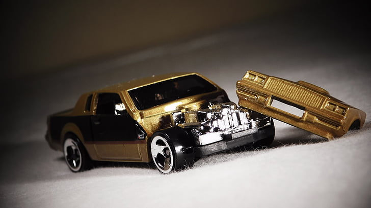 Buick, GN, trykstøbt, miniature, Camaro, maquette, hjul