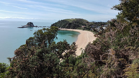 Nový Zéland, Jižní ostrov, Příroda, oceán, krajiny, pláž