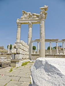 Bergama, ruiny, Turecko, orientační bod, starověké, dědictví, Architektura