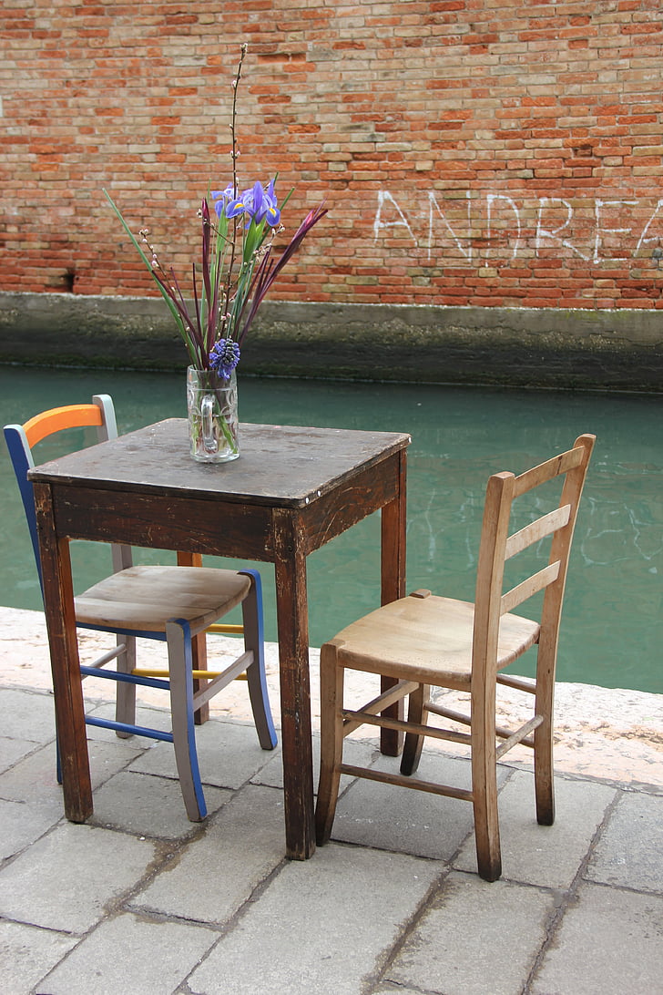 Tabelle, Stuhl, Sitz, idyllische, gemütlich, Cookie, der Kanal