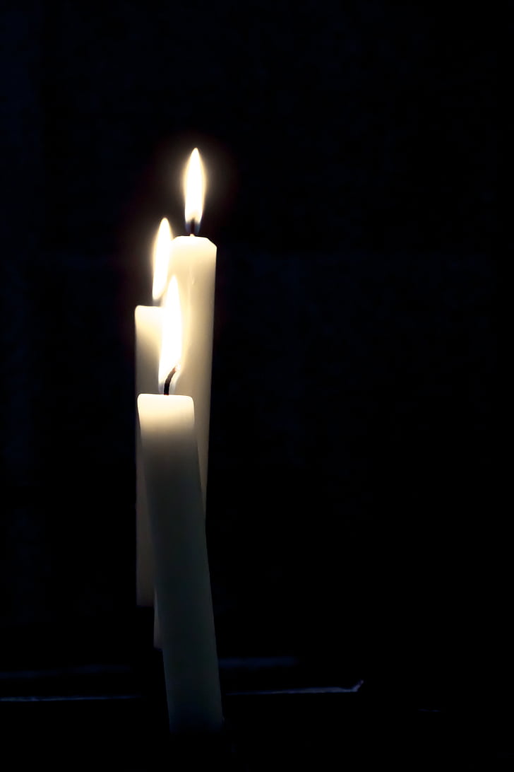 svíčky, smuteční, světlo svíček, paměť, připomínat, smrt, síla