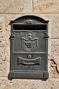 mailbox, mail, send, communication, metal, post, grey