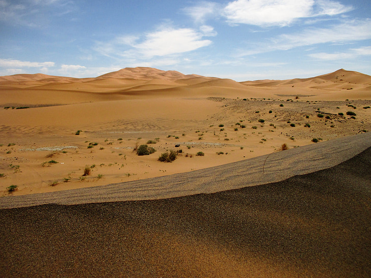 morocco, desert, sand, landscape, sahara, structure