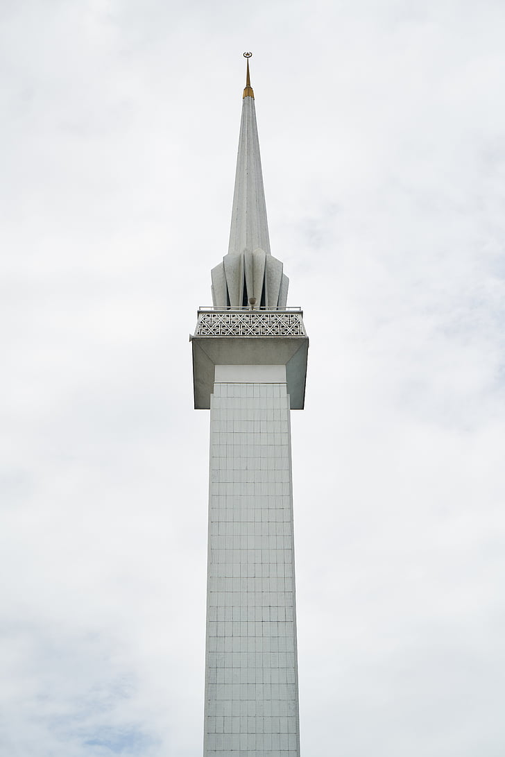 minaret, asiatice, Malaysia, alb, religie, mare, frumos