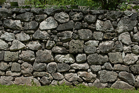parete di pietra, parete, giardino, natura, trama, pietre naturali, struttura di pietra