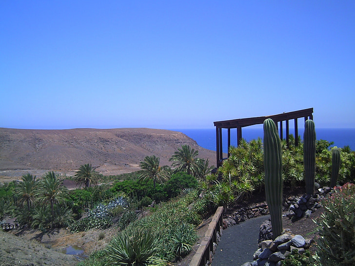 Fuerteventura, obloha, modrá, léto, Španělsko, jaro, slunečno