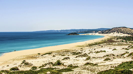 Cypr, Karpasia, Golden beach, niebieski, Wybrzeże, sceniczny, Natura