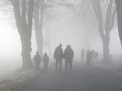 nebbia, umano, Avenue, distanza
