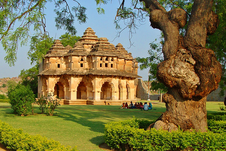 Lotus mahal, Hampi, wpisanego na listę UNESCO, Karnataka, Indie, światowego dziedzictwa UNESCO, Architektura