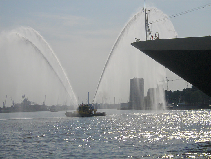 Ротердам, fireboat, порт