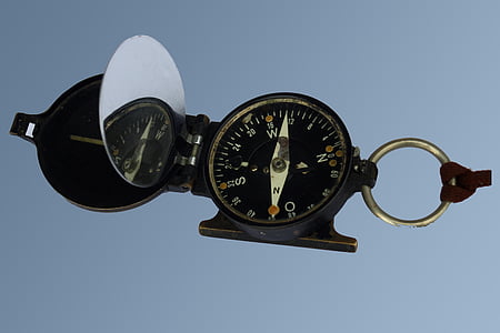 bussola, oggetto d'antiquariato, vecchio, Compass point, navigazione, direzione, marzo