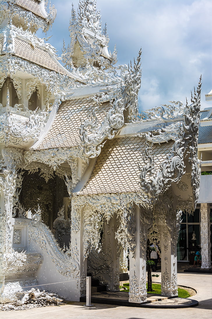 witte tempel, Chiang rai, Thailand, Azië