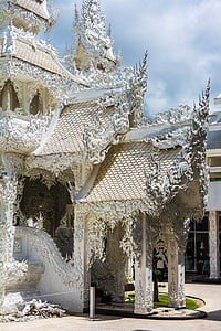 white temple, chiang rai, thailand, asia