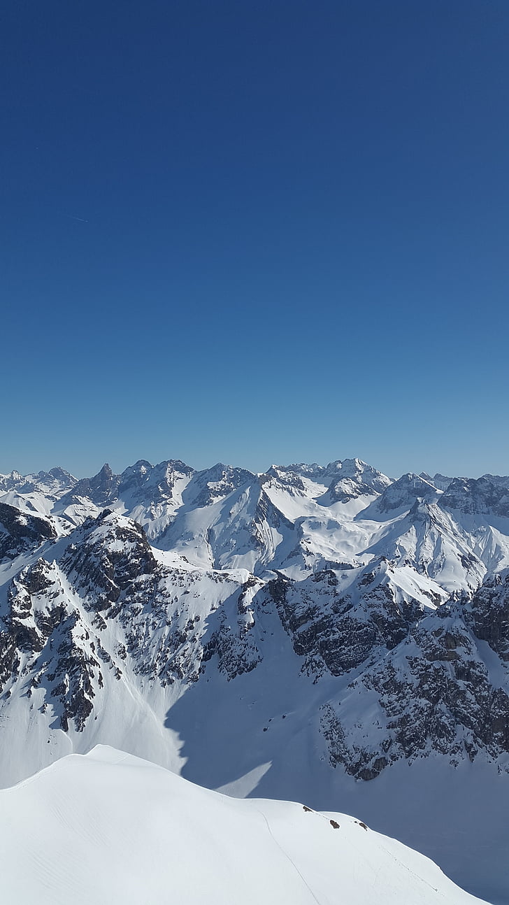 Allgäu, Alpine, Winter, Schnee, Panorama, Allgäuer Alpen, Berge