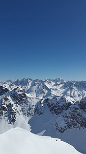 Allgäu, Alpine, vinter, sne, Panorama, Allgäu Alperne, bjerge