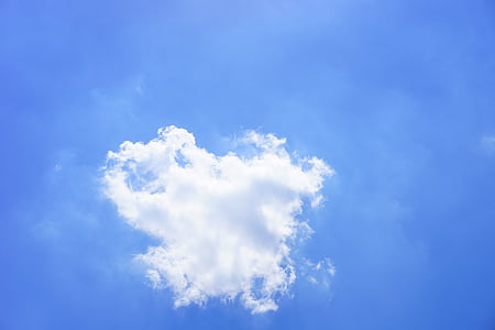 chmury, Cumulus, chmury Cumulus, letni dzień, niebo, niebieski, Słoneczny