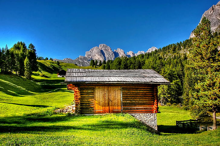 val gardena, Dolomites, nature, paysage, tyrol du Sud, montagnes, alpin