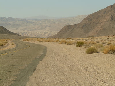 carretera, paisaje, desierto, arena, seco, sequía, Soledad