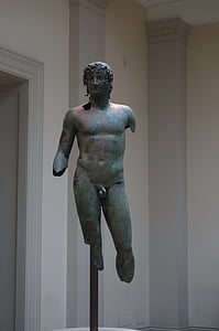 estatua de, brazo, Museo