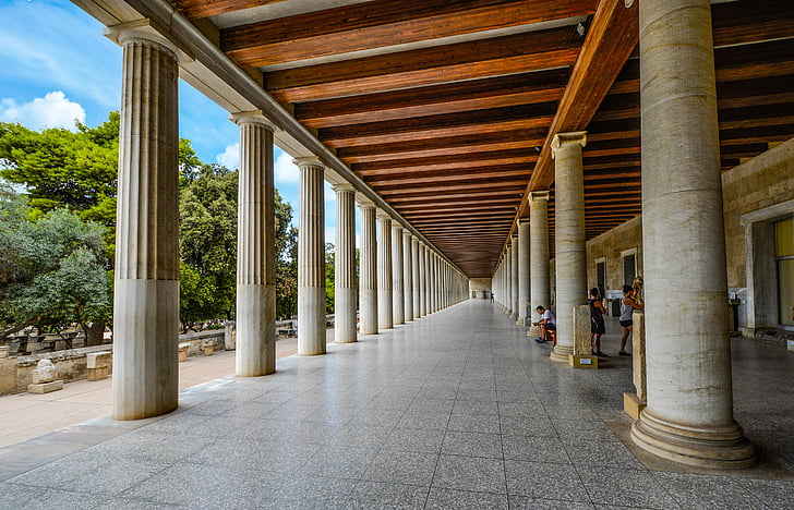 Atenas, columnas, Grecia, Griego, Museo, arquitectura, viajes