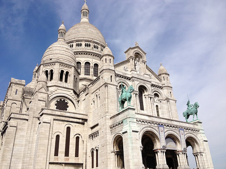 Sacré-Coeur bazilika, bazilika, templom, székesegyház, katolikus, Párizs, Franciaország