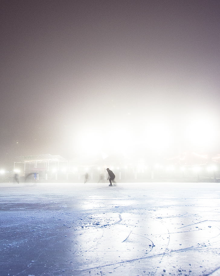 люди, холодної, лід, погода, кататися на ковзанах, Спорт, хобі