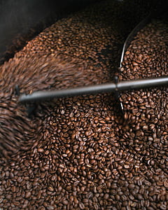 caffeine, coffee, coffee beans, coffee roasting, brown, food, bean