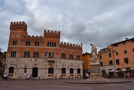 piazza, tuscany, grosseto, middle ages, palazzo
